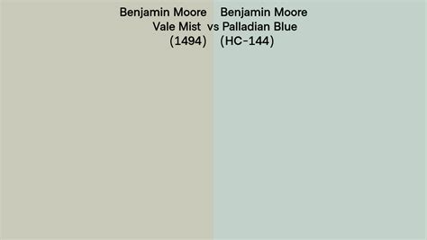 Benjamin Moore Vale Mist Vs Palladian Blue Side By Side Comparison