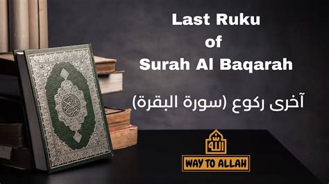 Surah Al Baqarah Last Ruku آخری رکوع سورة البقرة Muhammad Hamdan