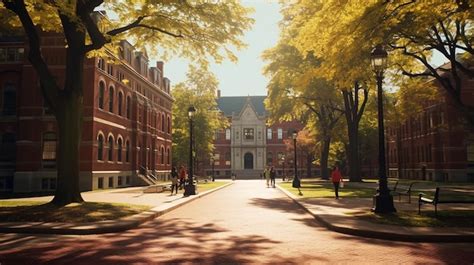 Premium Photo | Candid Capture Old Harvard University Campus Beauty