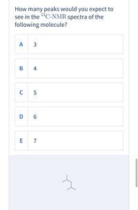 Answered How Many Peaks Would You Expect To See In The 13C NMR Spectra