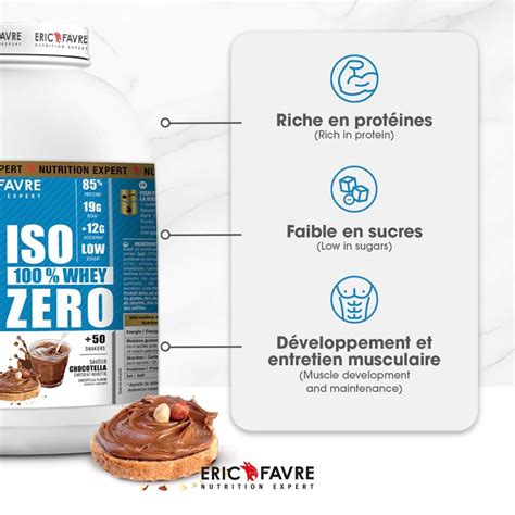 Iso Zero 100 Whey Protéine saveur Chocotella 1 5kg Eric Favre