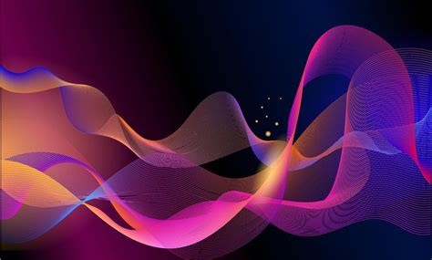 abstract colorful wave lines  black background concept  movement
