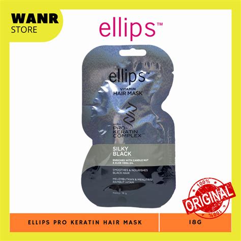 Jual Elips Ellips Hair Mask Pro Keratin Complex Silky Black Sachet 18g