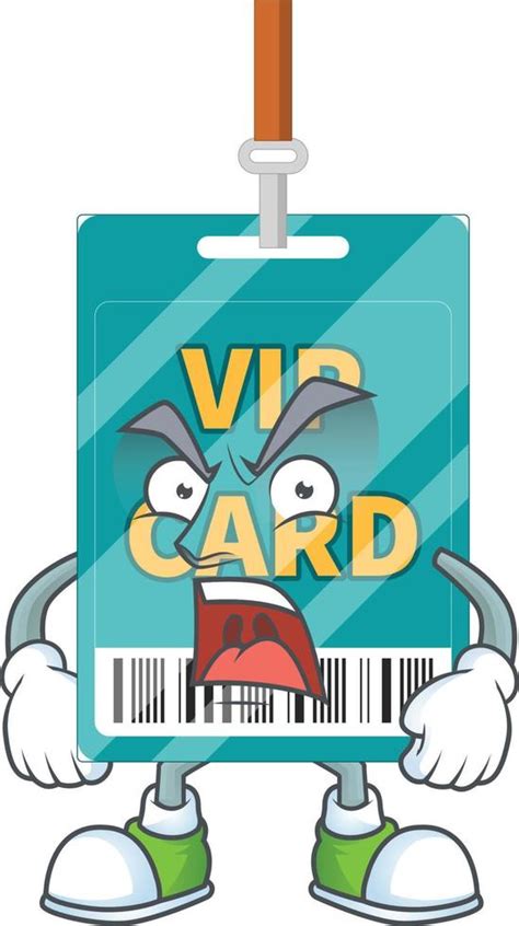 Cartoon Character Of Vip Pass Card 21604730 Vector Art At Vecteezy