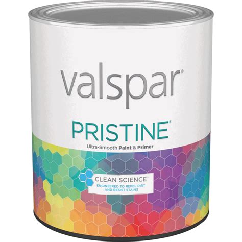 Valspar Pristine 100 Acrylic Paint And Primer Semi Gloss Interior Wall Paint White 1 Qt