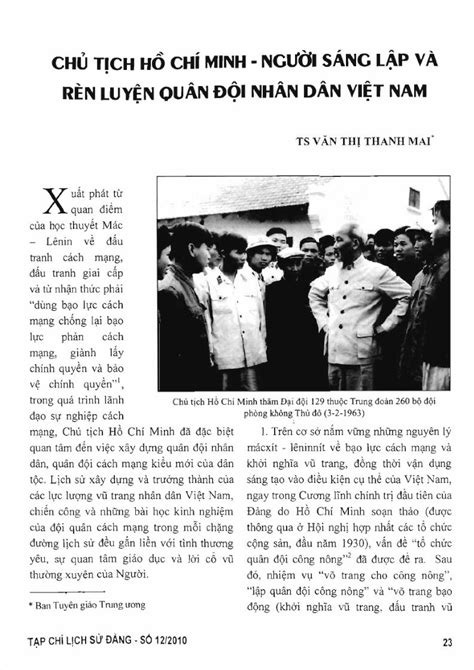 Pdf Ho Chi Minh Nguoi Sang Lap Va Ren Luyen Quan Doi Nd Viet Nam