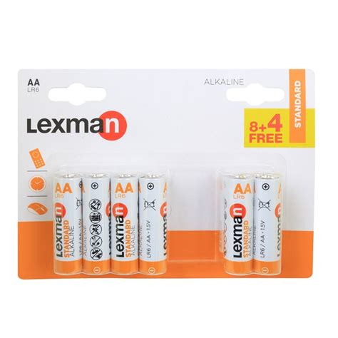 Baterii alcaline Lexman Standard AA (set 12 buc)
