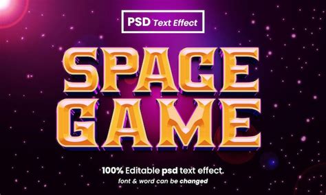 Effet De Texte Psd Modifiable Space Gamer D Psd Premium