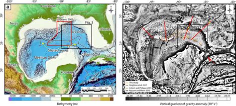 A Geographic Setting Of The Gulf Of Mexico Basin Gom With Bathymetry Download Scientific