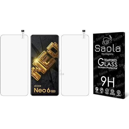 Saola H Tempered Glass For Vivo Iqoo Neo G Pack Of With Free