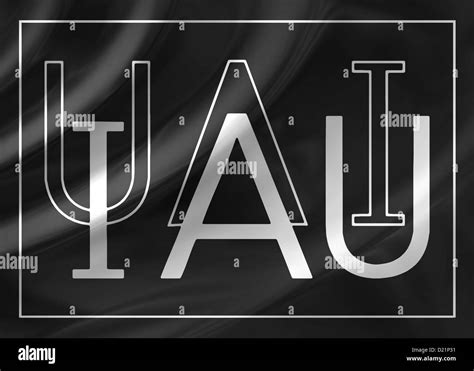 International Astronomical Union | IAU logo flag symbol Stock Photo - Alamy