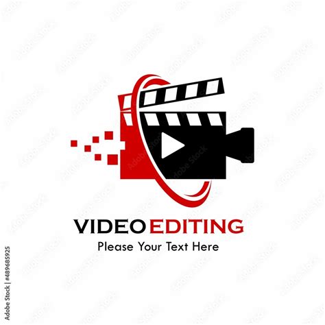 video editing logo template illustration Stock Vector | Adobe Stock