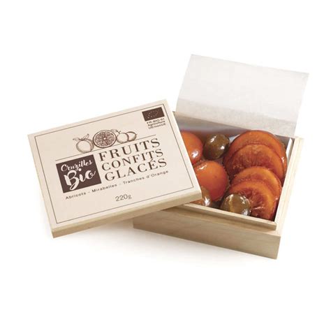 Fruits Bio Confits Glac S Coffret Bois Cruzilles