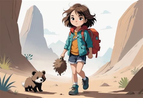 Premium AI Image | This little girl is a fearless explorer with tousled ...
