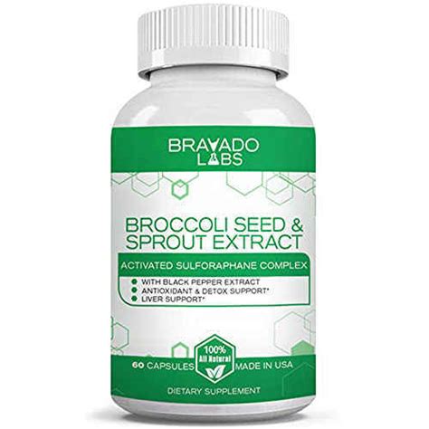 Bravado Labs Premium Broccoli Sprout And Seed Extract Activated Sulforaphane Supplement