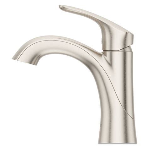 Pfister Weller Brushed Nickel Single Hole 1 Handle Watersense Bathroom Sink Faucet With Drain