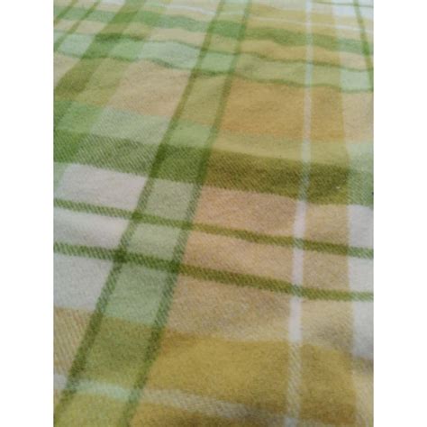 Vintage Onkaparinga Pure New Wool Blanket Yellow Green S