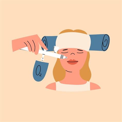 Premium Vector Oxygen Therapy Vector Illustration In Hand Draw Style