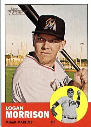 2012 Topps Heritage Baseball Card #385 Logan Morrison - Miami Marlins ...