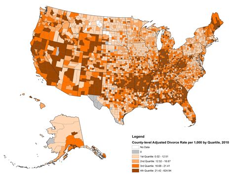 Divorce Rate By State Map - Oconto County Plat Map