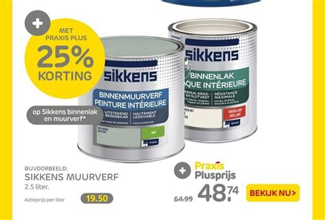 Sikkens Muurverf 2 5 Liter Aanbieding Bij Praxis