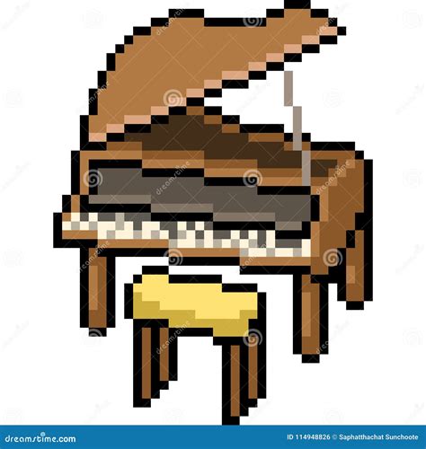 Vector Pixel Art Piano | CartoonDealer.com #114948826