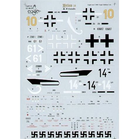 Eagle Cal Decal Decal Focke Wulf Fw D R D D Yello