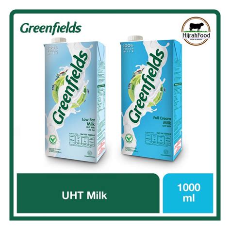 Jual Susu Greenfields UHT Full Cream Low Fat 1 Liter Shopee