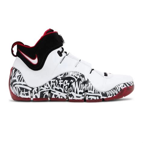 nike men zoom lebron iv white white black university red