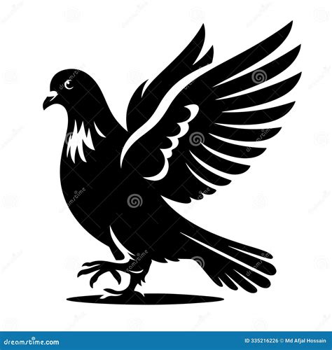 Pigeon Silhouette Vector Stock Illustration Illustration Of Clipart