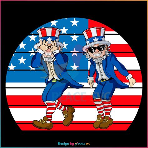 Retro Uncle Sam Griddy Dance Funny 4th Of July SVG Digital Cricut File ...