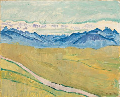 Ferdinand Hodler Walliser Landschaft Blick Von Crans 1915