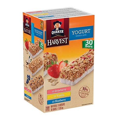 Quaker Yogurt Strawberry Blueberry Vanilla Granola Bars Variety Pack