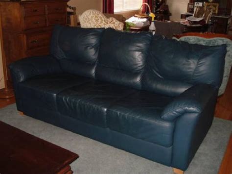 $350 Beautiful Deep Teal Blue Leather Sofa Bed for sale in Alameda ...