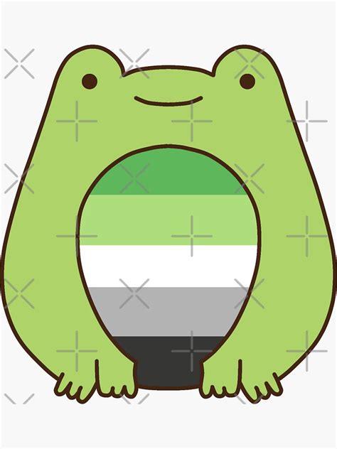 Aromantic Flag Frog Sticker By FrogsInTheDale Redbubble