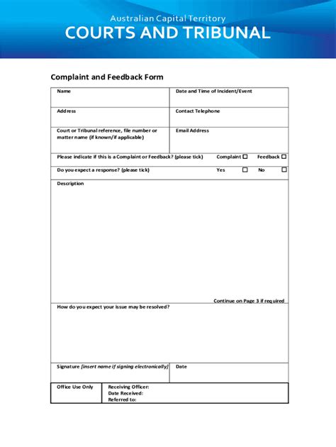 Fillable Online Actct Complaints And Feedback Factsheet With Complaint