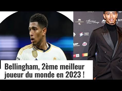 Jude bellingham joueur du Real Madrid a été élu deuxième meilleur