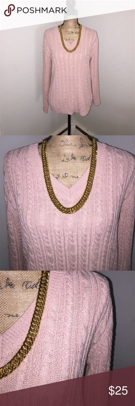 Pink Croft And Barrow V Neck Sweater Clothes Design Fashion Design