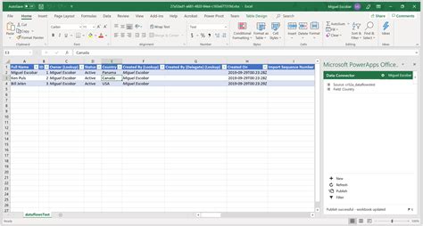 Using Powerapps Dataflows And The Powerapps Add In For Excel The