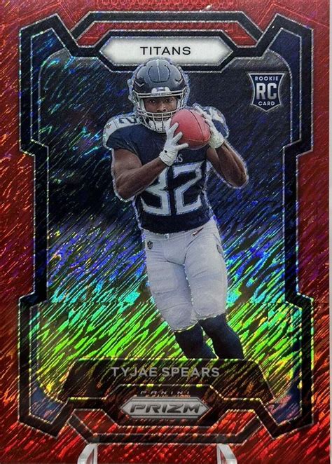 Tyjae Spears 2023 Prizm 396 Red Shimmer 35 Price Guide Sports Card