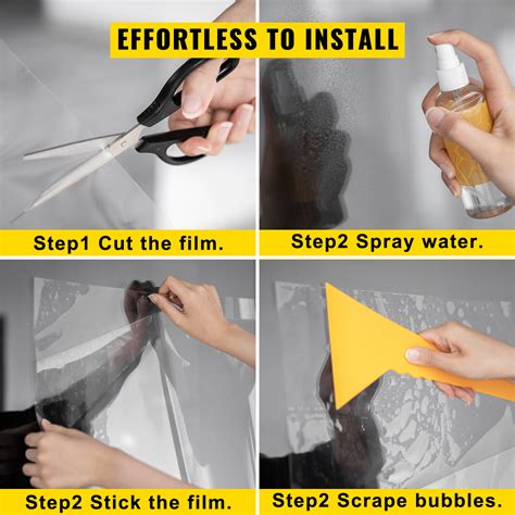 VEVOR Security Film, 4 Mil 30 in x 24 ft Shatterproof Window Film, Self