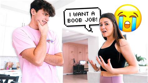 Asking My Husband If I Can Get A Boob Job For Christmas Youtube