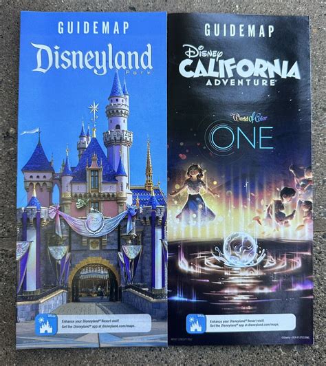 Disneyland DCA California Park Map Guidemap Disney 100 Years Of Wonder ...