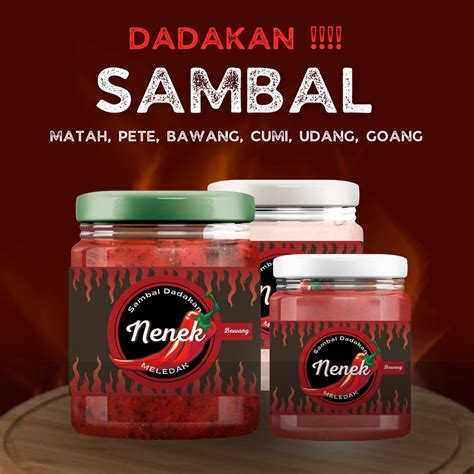 Jual Sambal Dadakan Sambel Nenek Sambal Terasi Matah Bawang Cumi