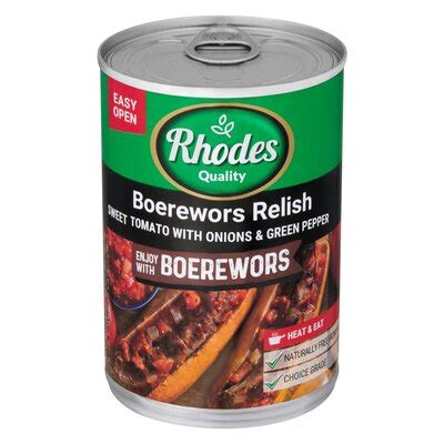 Rhodes Tomato Boerewors Relish G Pnp