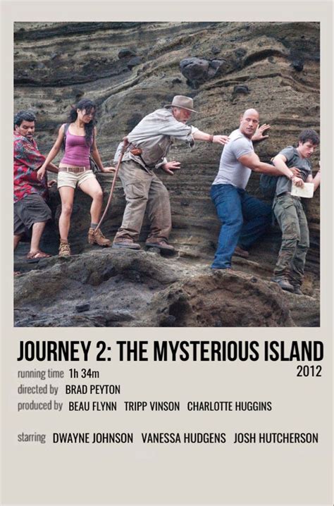 The Poster For Journey 2 The Mysterious Island Shows Four People