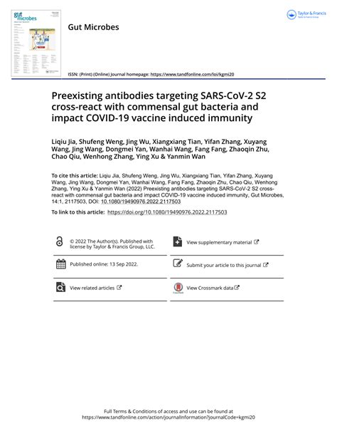 Pdf Preexisting Antibodies Targeting Sars Cov 2 S2 Cross React With