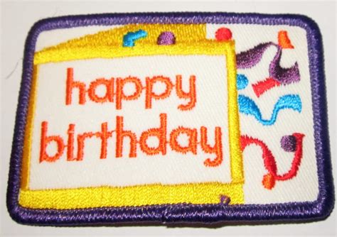 Girl Scout Fun Patch Happy Birthday