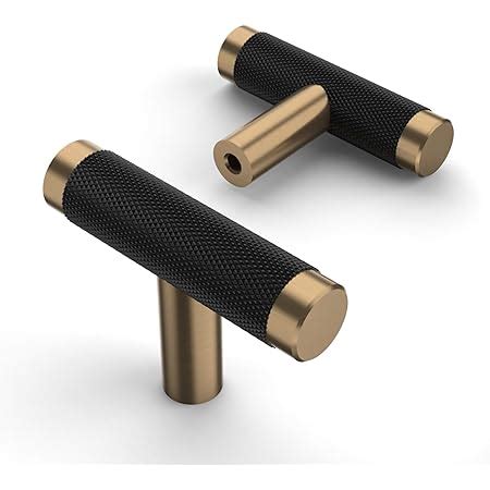 Asidrama 10 Pack Knurled Matte Black And Champagne Bronze Kitchen