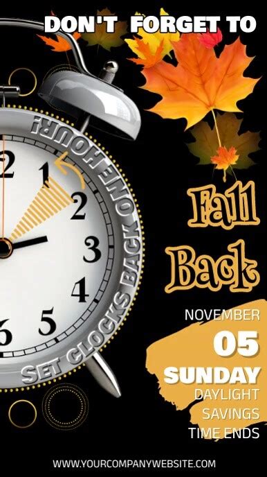 Copy Of Daylight Savings Fall Back 2023 Postermywall